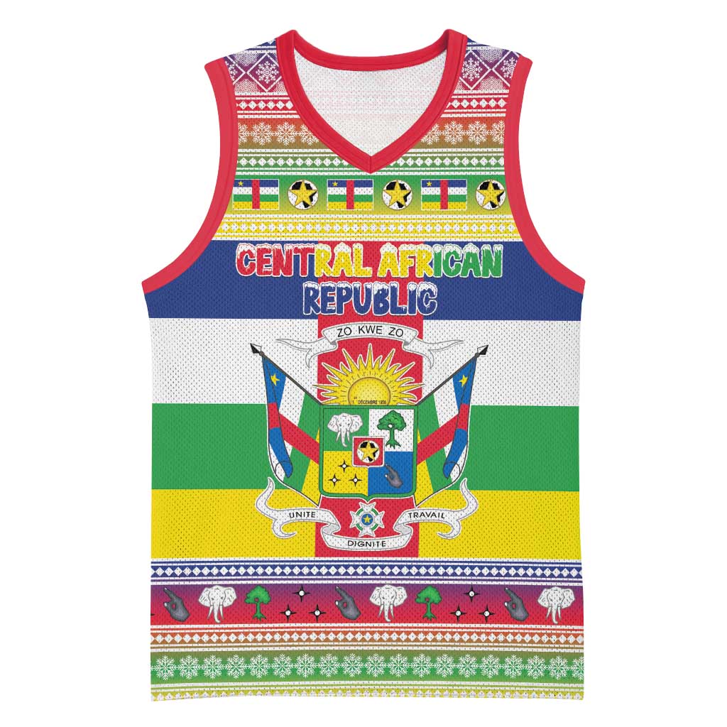 Central African Republic Christmas Basketball Jersey Joyeux Noel - Wonder Print Shop