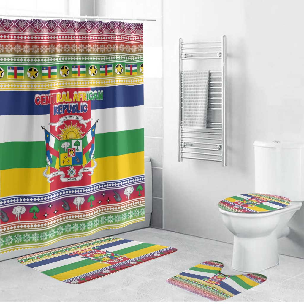 Central African Republic Christmas Bathroom Set Joyeux Noel - Wonder Print Shop