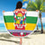 Central African Republic Christmas Beach Blanket Joyeux Noel - Wonder Print Shop