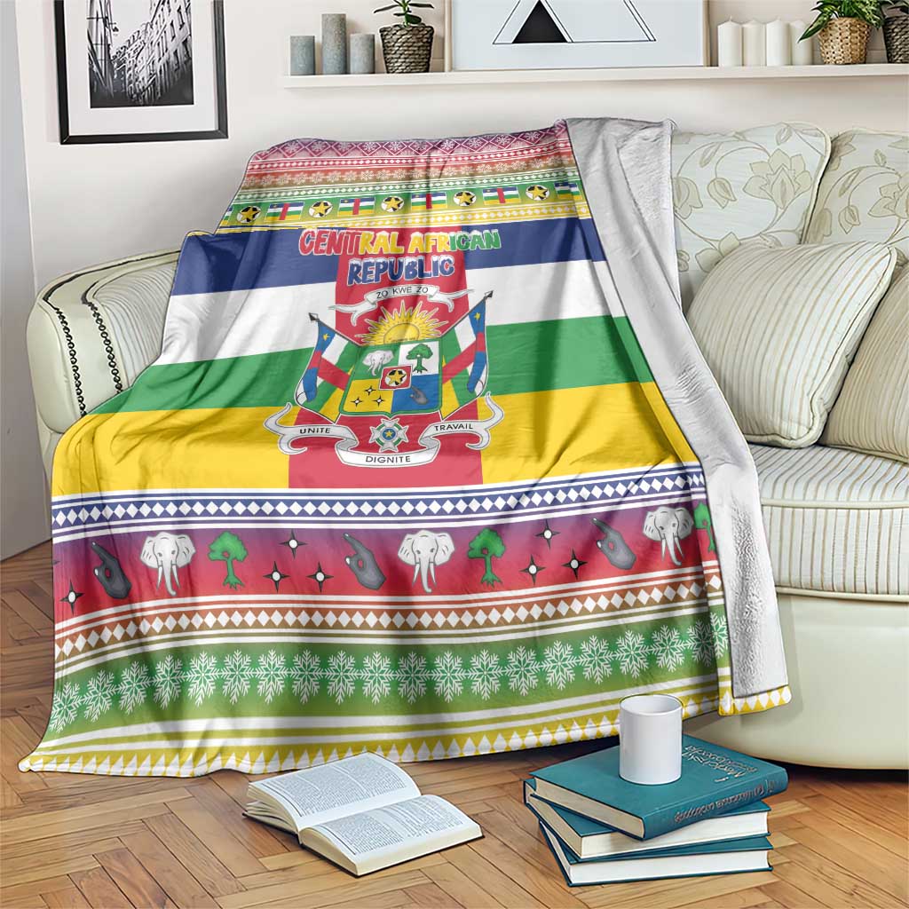 Central African Republic Christmas Blanket Joyeux Noel - Wonder Print Shop