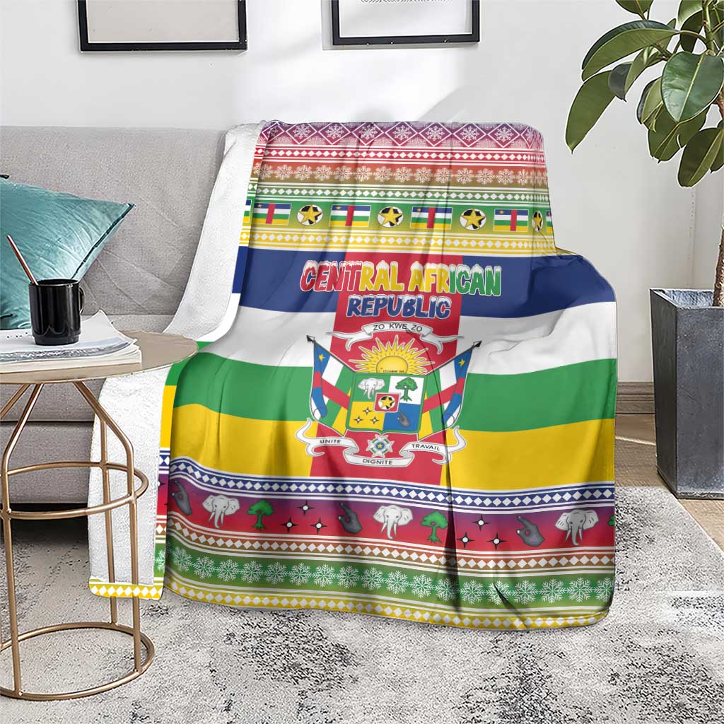 Central African Republic Christmas Blanket Joyeux Noel - Wonder Print Shop
