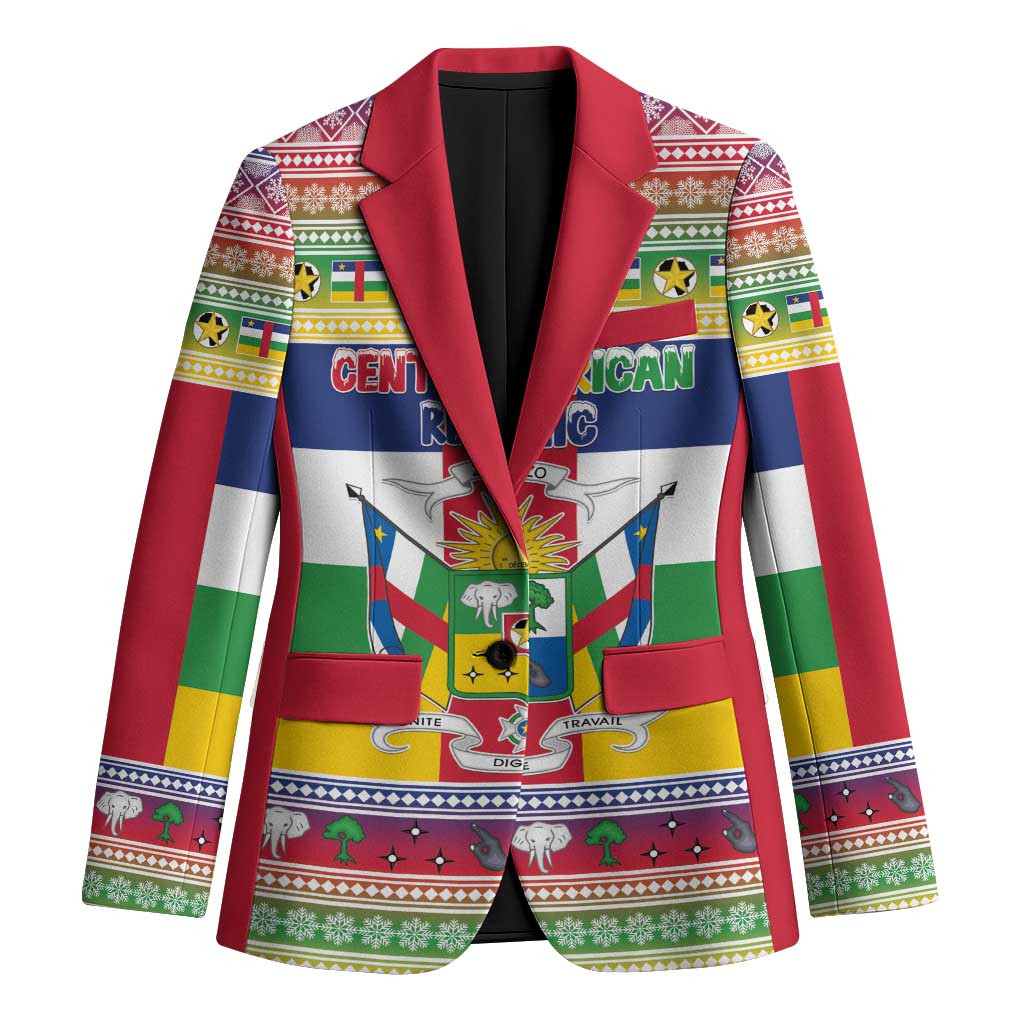 Central African Republic Christmas Blazer Joyeux Noel - Wonder Print Shop