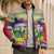 Central African Republic Christmas Bomber Puffer Jacket Joyeux Noel - Wonder Print Shop