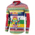 Central African Republic Christmas Button Sweatshirt Joyeux Noel - Wonder Print Shop