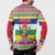 Central African Republic Christmas Button Sweatshirt Joyeux Noel - Wonder Print Shop