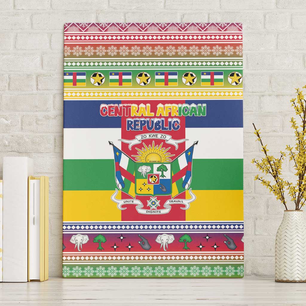 Central African Republic Christmas Canvas Wall Art Joyeux Noel - Wonder Print Shop