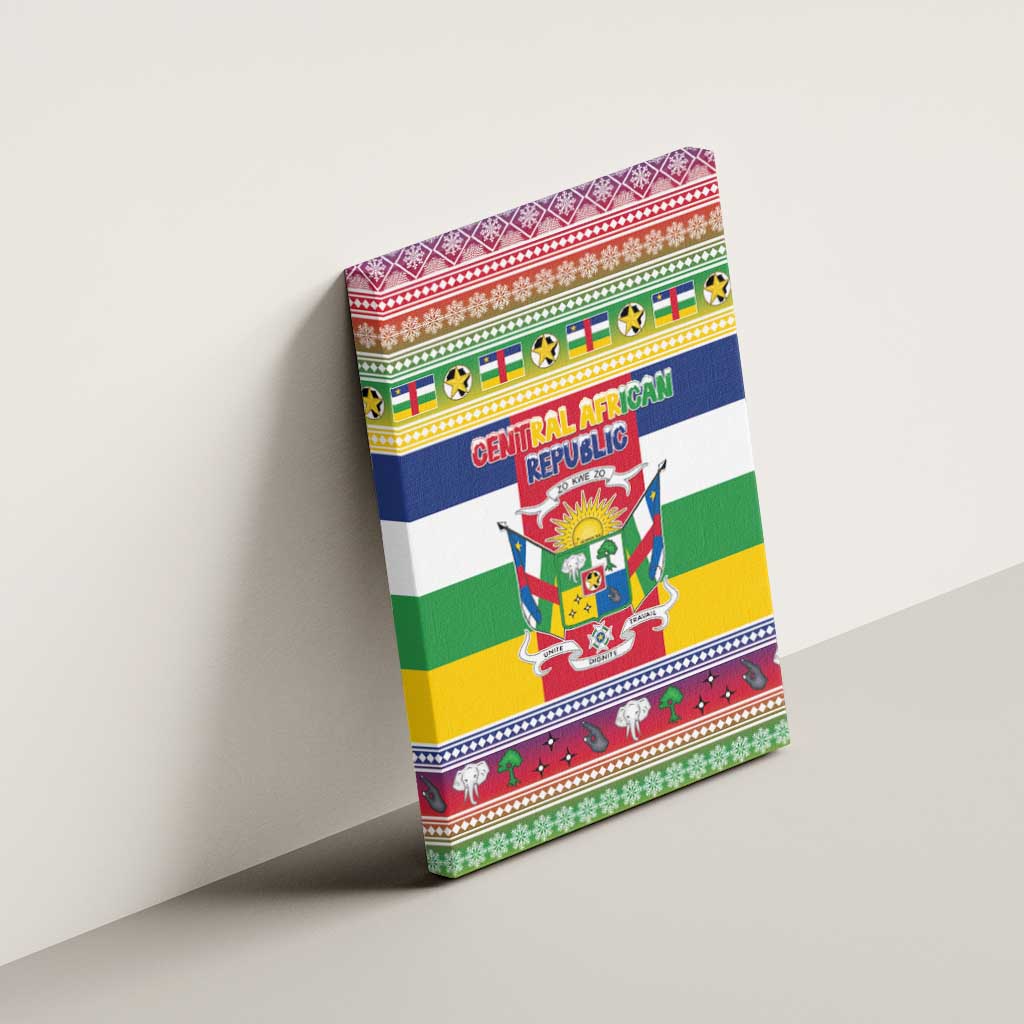 Central African Republic Christmas Canvas Wall Art Joyeux Noel - Wonder Print Shop