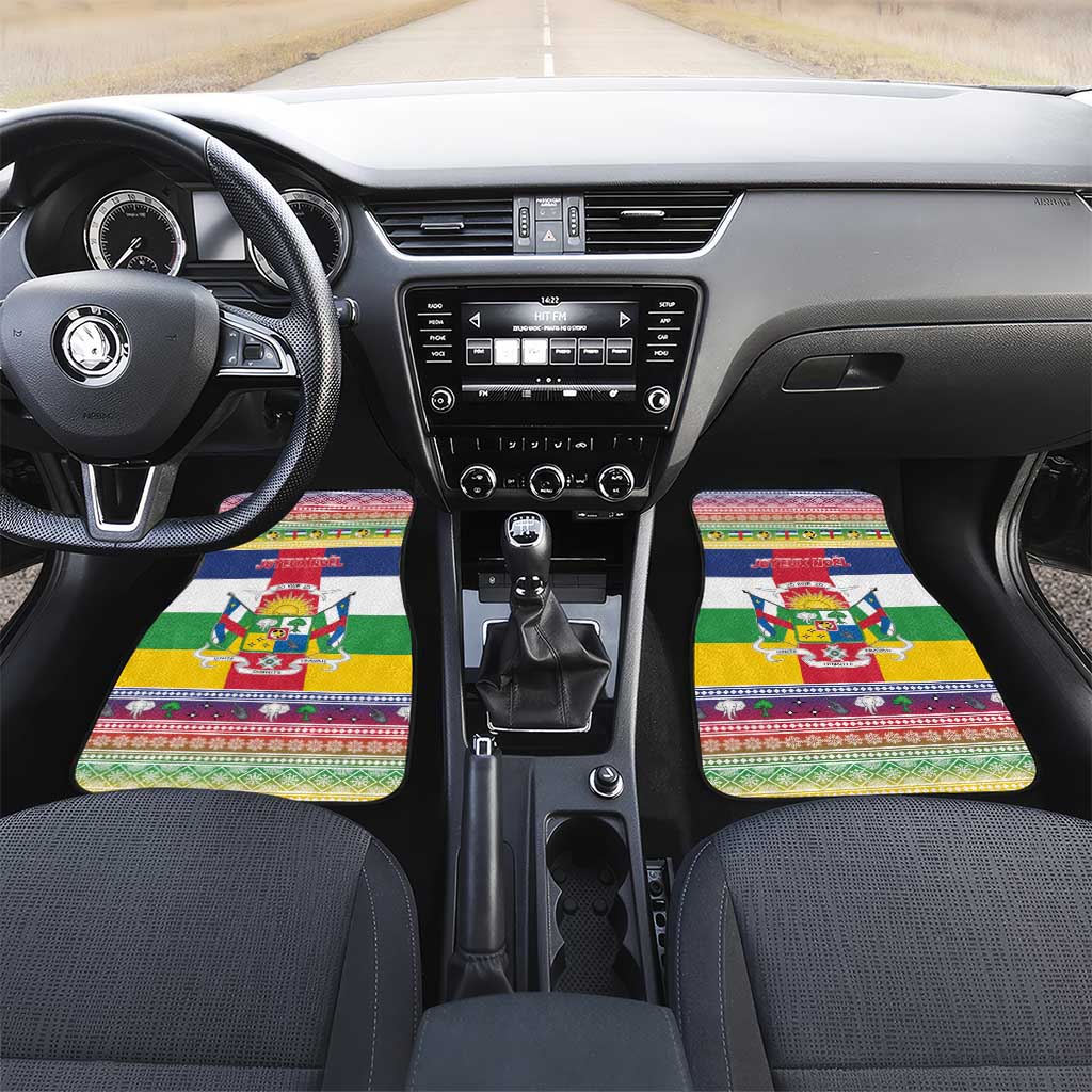 Central African Republic Christmas Car Mats Joyeux Noel - Wonder Print Shop