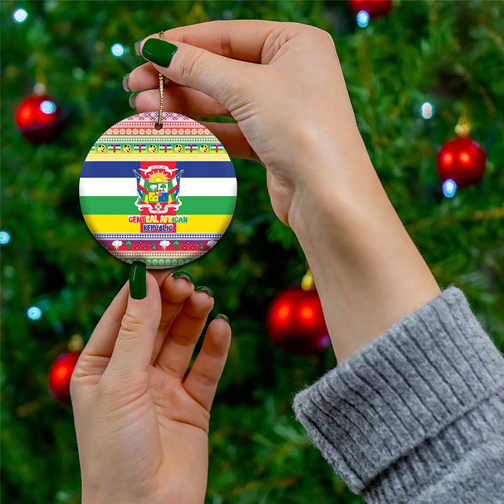 Central African Republic Christmas Ceramic Ornament Joyeux Noel - Wonder Print Shop