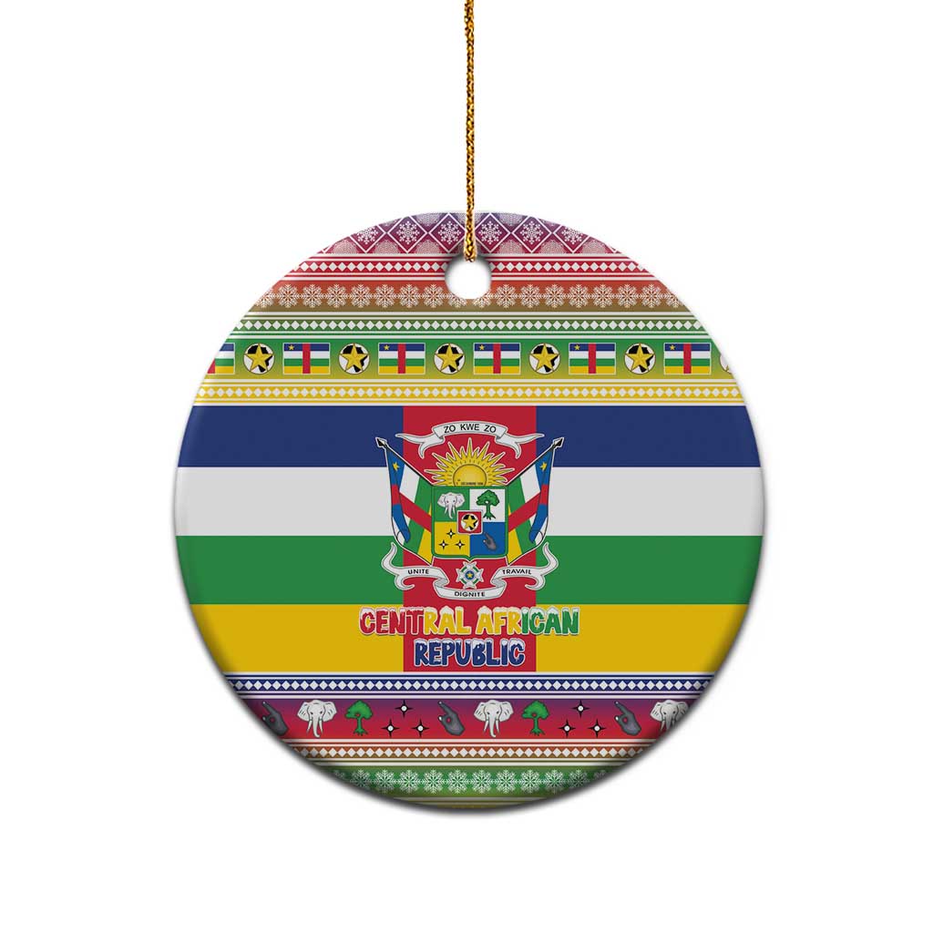 Central African Republic Christmas Ceramic Ornament Joyeux Noel - Wonder Print Shop