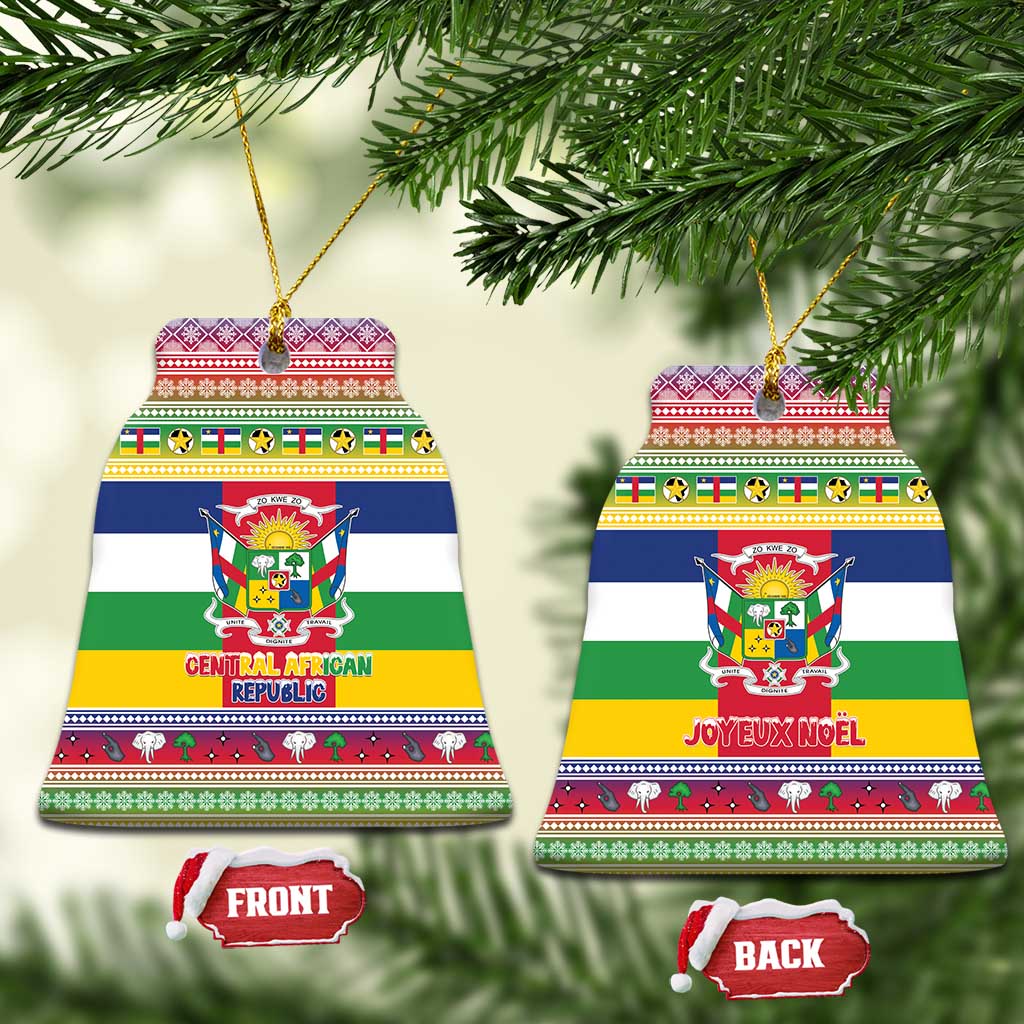 Central African Republic Christmas Ceramic Ornament Joyeux Noel - Wonder Print Shop