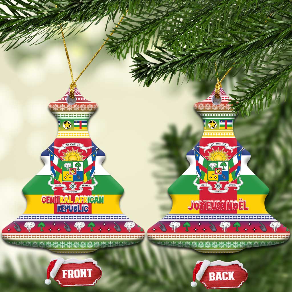 Central African Republic Christmas Ceramic Ornament Joyeux Noel - Wonder Print Shop