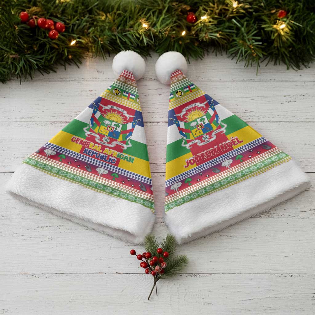 Central African Republic Christmas Santa Hat Joyeux Noel - Wonder Print Shop