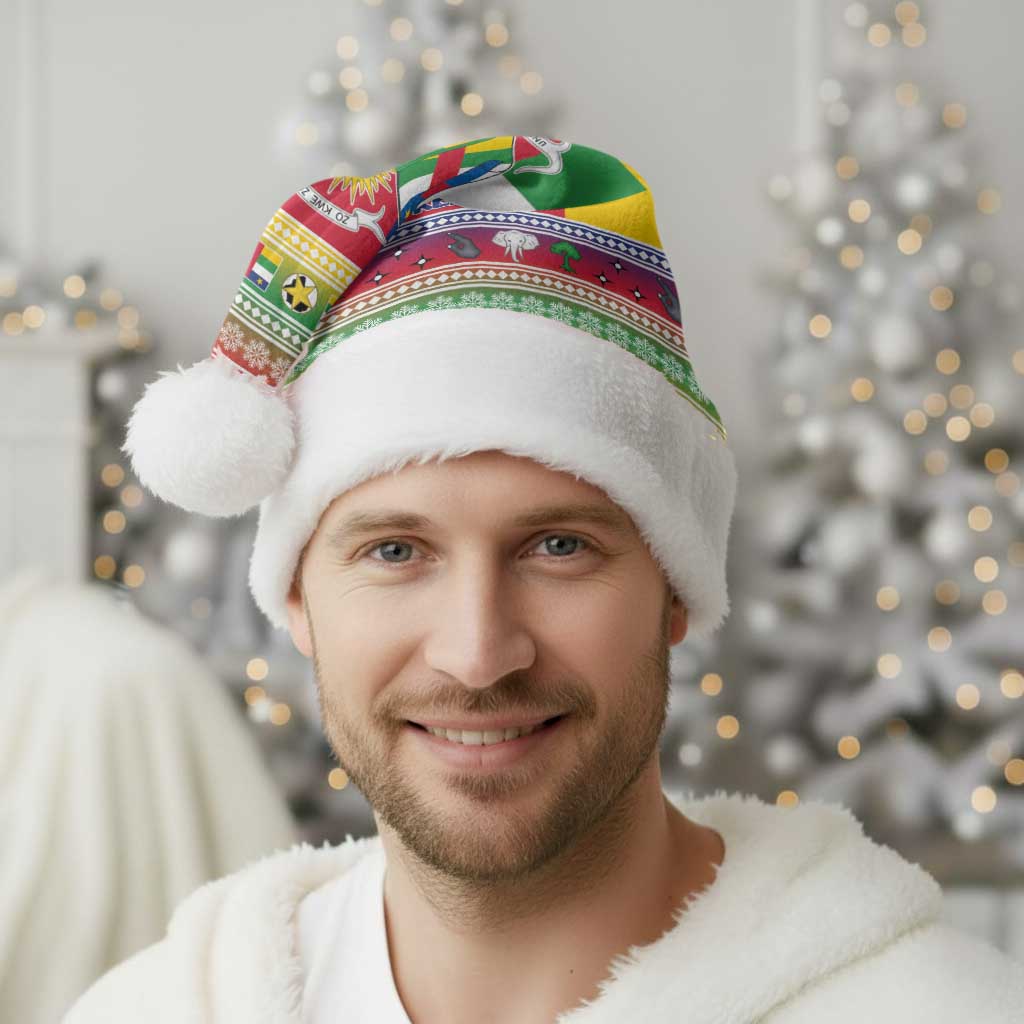 Central African Republic Christmas Santa Hat Joyeux Noel - Wonder Print Shop