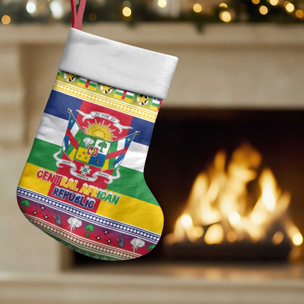 Central African Republic Christmas Stocking Joyeux Noel - Wonder Print Shop