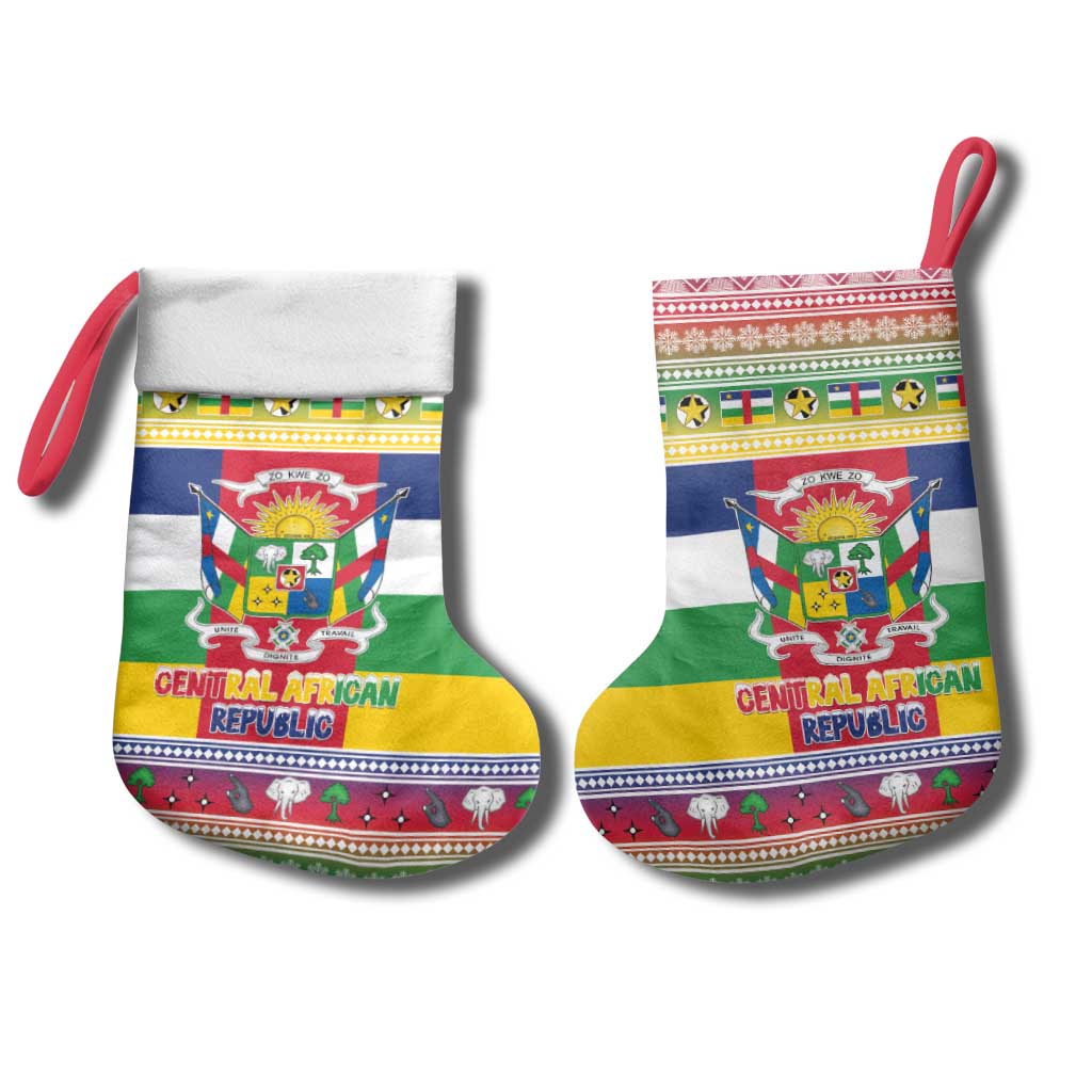 Central African Republic Christmas Stocking Joyeux Noel - Wonder Print Shop