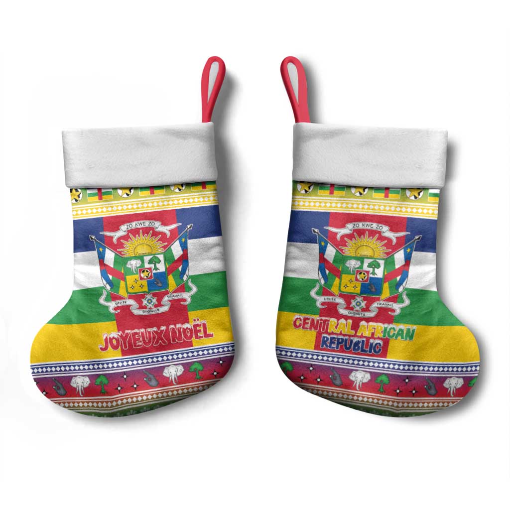 Central African Republic Christmas Stocking Joyeux Noel - Wonder Print Shop