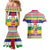 Central African Republic Christmas Couples Matching Mermaid Dress and Hawaiian Shirt Joyeux Noel - Wonder Print Shop