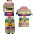 Central African Republic Christmas Couples Matching Off Shoulder Maxi Dress and Hawaiian Shirt Joyeux Noel - Wonder Print Shop