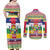 Central African Republic Christmas Couples Matching Off Shoulder Maxi Dress and Long Sleeve Button Shirt Joyeux Noel - Wonder Print Shop