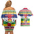 Central African Republic Christmas Couples Matching Off Shoulder Short Dress and Hawaiian Shirt Joyeux Noel - Wonder Print Shop