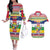 Central African Republic Christmas Couples Matching Off The Shoulder Long Sleeve Dress and Hawaiian Shirt Joyeux Noel - Wonder Print Shop