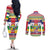 Central African Republic Christmas Couples Matching Off The Shoulder Long Sleeve Dress and Long Sleeve Button Shirt Joyeux Noel - Wonder Print Shop