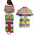 Central African Republic Christmas Couples Matching Puletasi and Hawaiian Shirt Joyeux Noel - Wonder Print Shop
