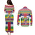 Central African Republic Christmas Couples Matching Puletasi and Long Sleeve Button Shirt Joyeux Noel - Wonder Print Shop