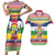 Central African Republic Christmas Couples Matching Short Sleeve Bodycon Dress and Hawaiian Shirt Joyeux Noel - Wonder Print Shop