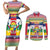 Central African Republic Christmas Couples Matching Short Sleeve Bodycon Dress and Long Sleeve Button Shirt Joyeux Noel - Wonder Print Shop