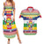 Central African Republic Christmas Couples Matching Summer Maxi Dress and Hawaiian Shirt Joyeux Noel - Wonder Print Shop