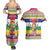 Central African Republic Christmas Couples Matching Summer Maxi Dress and Hawaiian Shirt Joyeux Noel - Wonder Print Shop