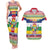 Central African Republic Christmas Couples Matching Tank Maxi Dress and Hawaiian Shirt Joyeux Noel - Wonder Print Shop