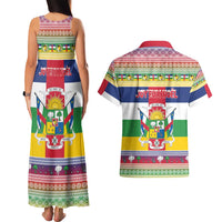 Central African Republic Christmas Couples Matching Tank Maxi Dress and Hawaiian Shirt Joyeux Noel - Wonder Print Shop