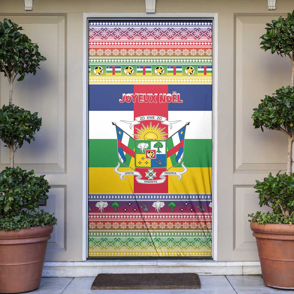 Central African Republic Christmas Door Cover Joyeux Noel - Wonder Print Shop