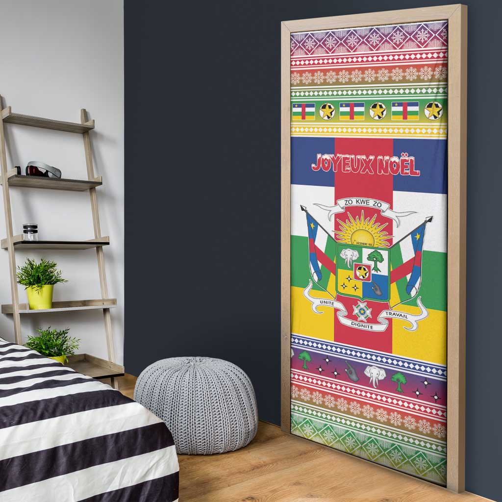 Central African Republic Christmas Door Cover Joyeux Noel - Wonder Print Shop