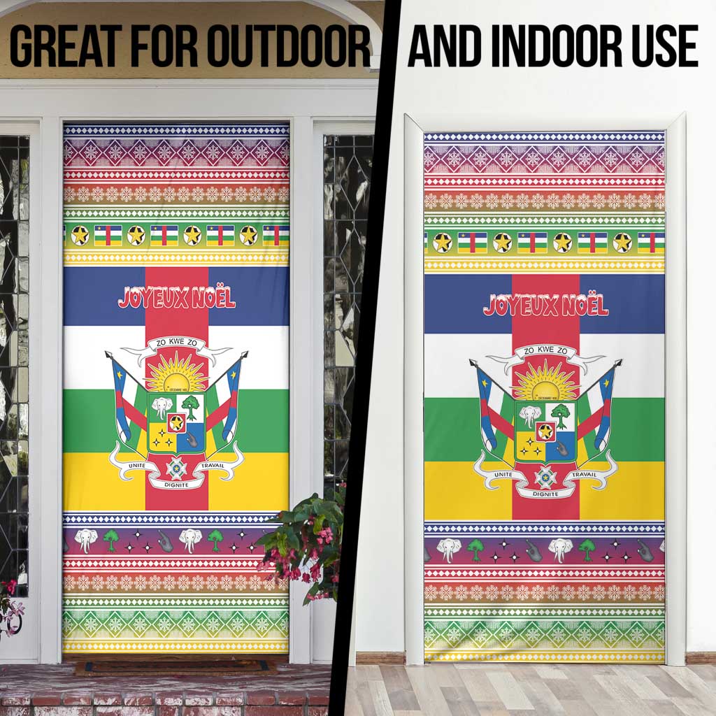 Central African Republic Christmas Door Cover Joyeux Noel - Wonder Print Shop