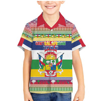 Central African Republic Christmas Family Matching Mermaid Dress and Hawaiian Shirt Joyeux Noel - Wonder Print Shop