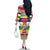 Central African Republic Christmas Family Matching Off The Shoulder Long Sleeve Dress and Hawaiian Shirt Joyeux Noel - Wonder Print Shop