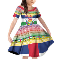 Central African Republic Christmas Family Matching Off Shoulder Short Dress and Hawaiian Shirt Joyeux Noel - Wonder Print Shop