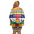 Central African Republic Christmas Family Matching Off Shoulder Short Dress and Hawaiian Shirt Joyeux Noel - Wonder Print Shop