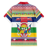 Central African Republic Christmas Family Matching Short Sleeve Bodycon Dress and Hawaiian Shirt Joyeux Noel - Wonder Print Shop