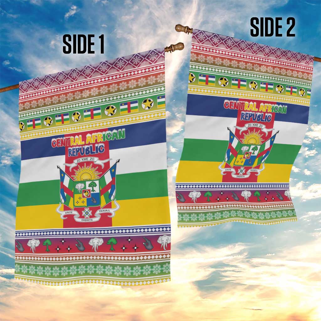 Central African Republic Christmas Garden Flag Joyeux Noel - Wonder Print Shop