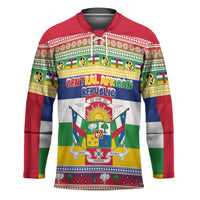 Central African Republic Christmas Hockey Jersey Joyeux Noel - Wonder Print Shop