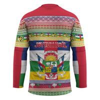 Central African Republic Christmas Hockey Jersey Joyeux Noel - Wonder Print Shop
