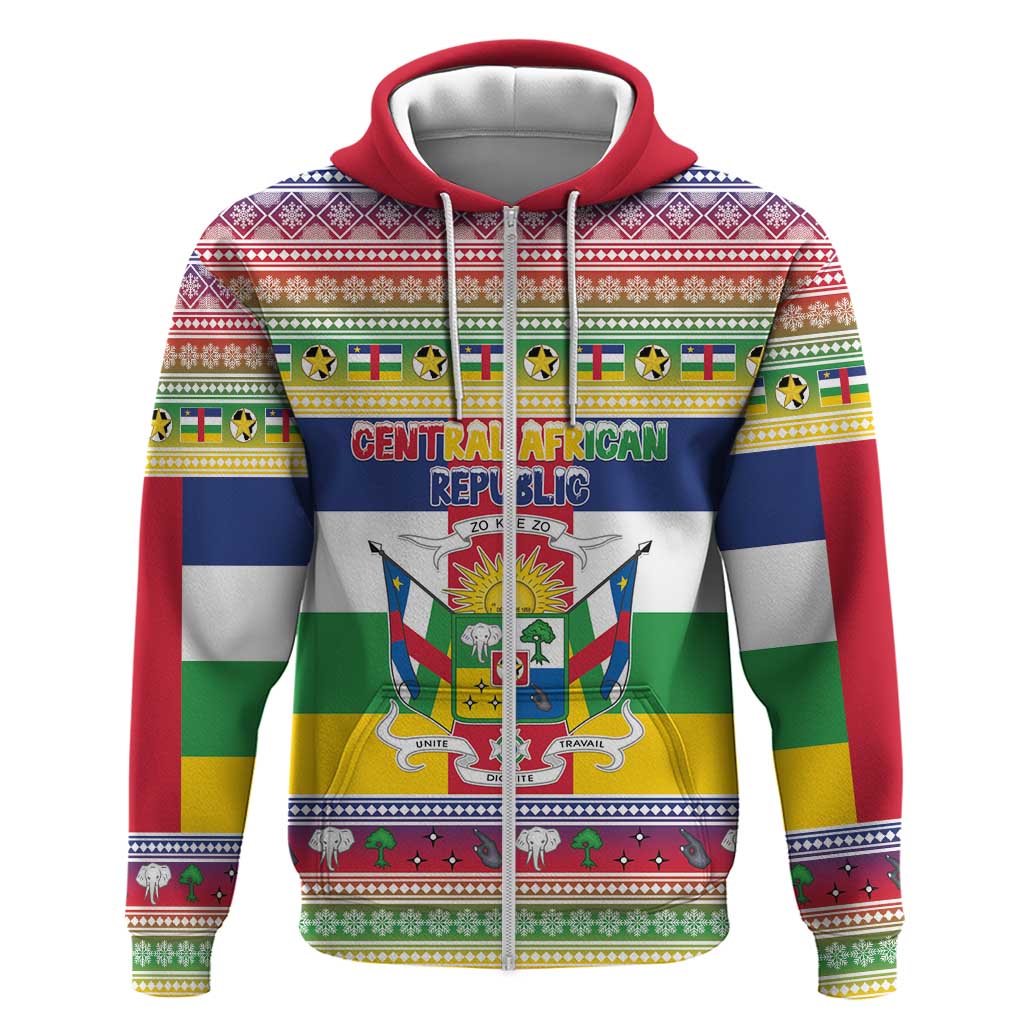 Central African Republic Christmas Hoodie Joyeux Noel - Wonder Print Shop