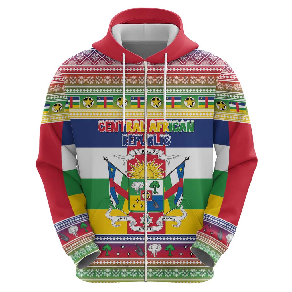 Central African Republic Christmas Hoodie Joyeux Noel - Wonder Print Shop