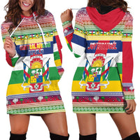 Central African Republic Christmas Hoodie Dress Joyeux Noel - Wonder Print Shop