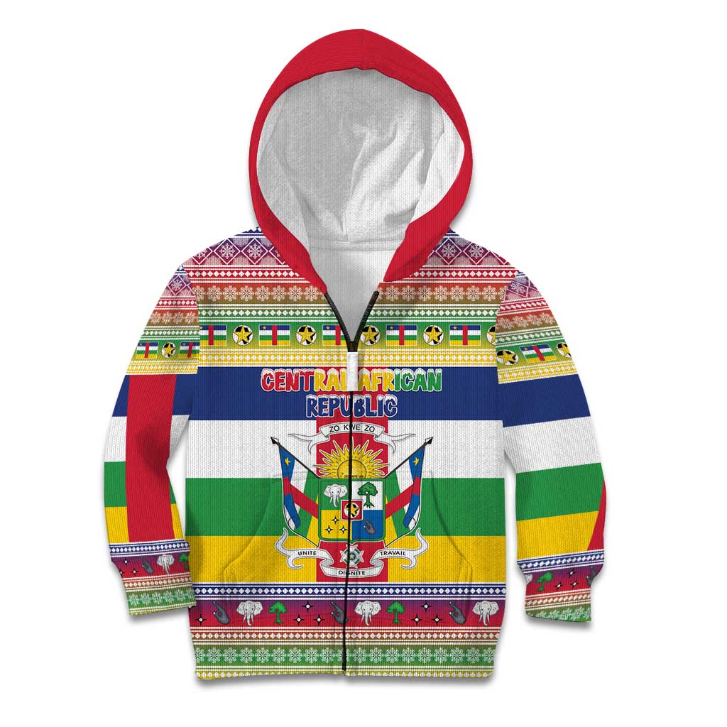 Central African Republic Christmas Kid Hoodie Joyeux Noel - Wonder Print Shop